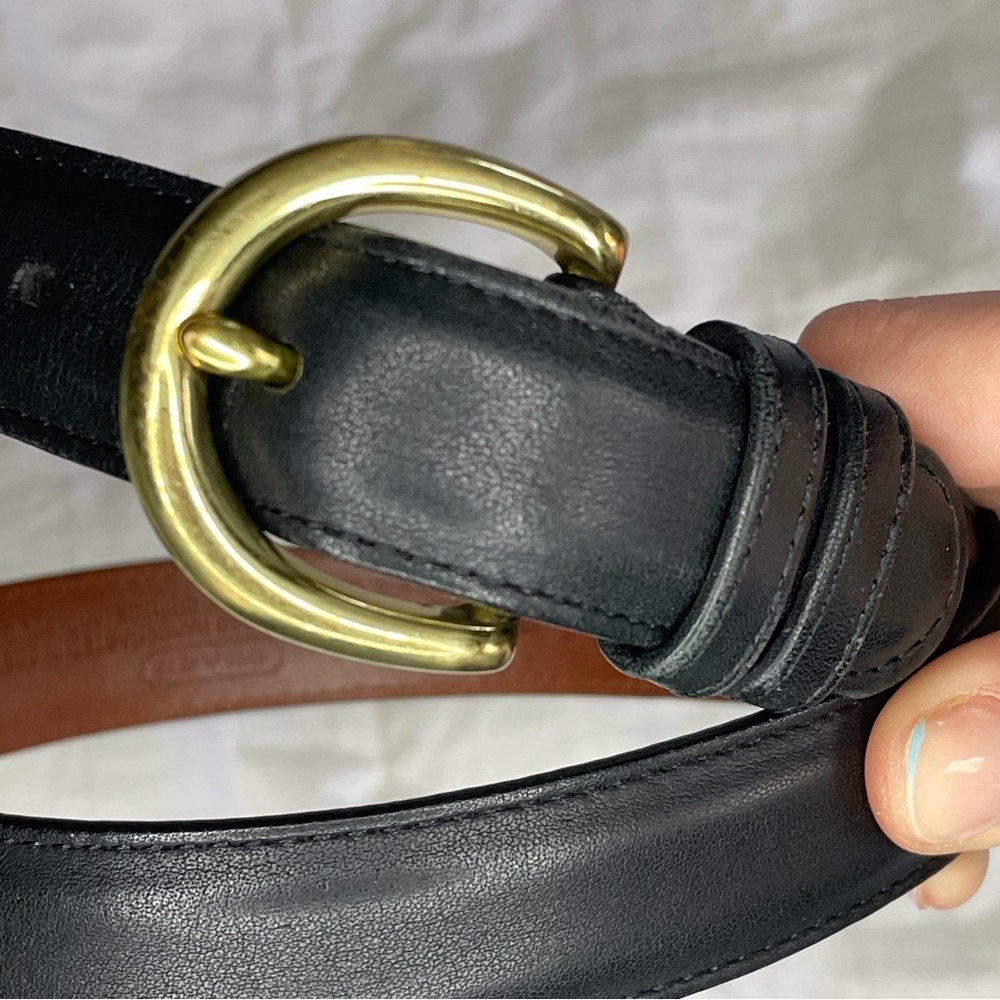Coach Black leather belt